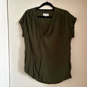 Velvet by Graham & Spencer Dark Olive Blouse